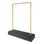 STENDER ORO TUBO QUADRO CON BASE NERA