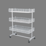 ESPOSITORE CON TRE CESTONI