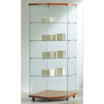 VETRINA ANGOLARE C/LUCI CM.68X68X181H