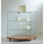 VETRINA ANGOLARE CM.68X68X90H