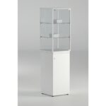 TECA CON BASE LEGNO cm.43x43x135h