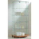 VETRINA TRAPEZOIDALE CM.80X60/40X180H