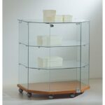 VETRINA TRAPEZOIDALE CM.80X60/40X90H