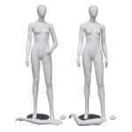 MANICHINO DONNA TESTA UOVO 4 POSE BIANCO LUCIDO