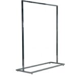 STENDER IN TUBO QUADRO BASE RETTANGOLARE CROMO 125