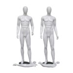 MANICHINO UOMO ASTRATTO 4 POSE BIANCO LUCIDO