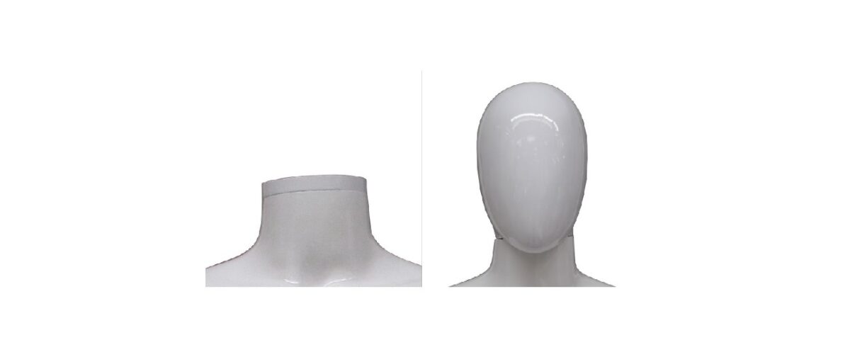 MANICHINO UOMO ASTRATTO 4 POSE BIANCO LUCIDO - immagine 2