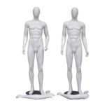 MANICHINO UOMO ASTRATTO 4 POSE BIANCO LUCIDO