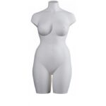 BUSTO DONNA CURVY IN PVC BIANCO