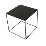 TAVOLINO FERRO TUBINO 1CM NERO H40