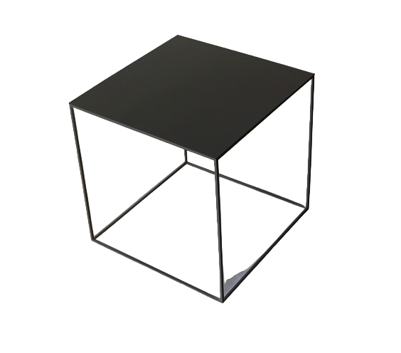 TAVOLINO FERRO TUBINO 1CM NERO H40