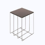 TAVOLINO . IN TONDINO DI FERRO COLORE GREZZO 60H