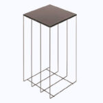 TAVOLINO IN TONDINO DI FERRO COLORE GREZZO 80H