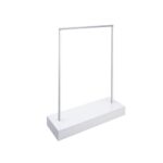 STENDER CROMO TUBO QUADRO CON BASE