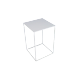 TAVOLINO IN FERRO TUBINO CM.1 BIANCO H.80