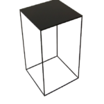 TAVOLINO IN FERRO TUBINO 1CM NERO H.80