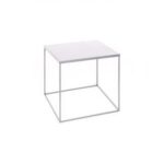 TAVOLINO IN FERRO BIANCO H.40