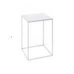 TAVOLINO IN FERRO BIANCO H.80