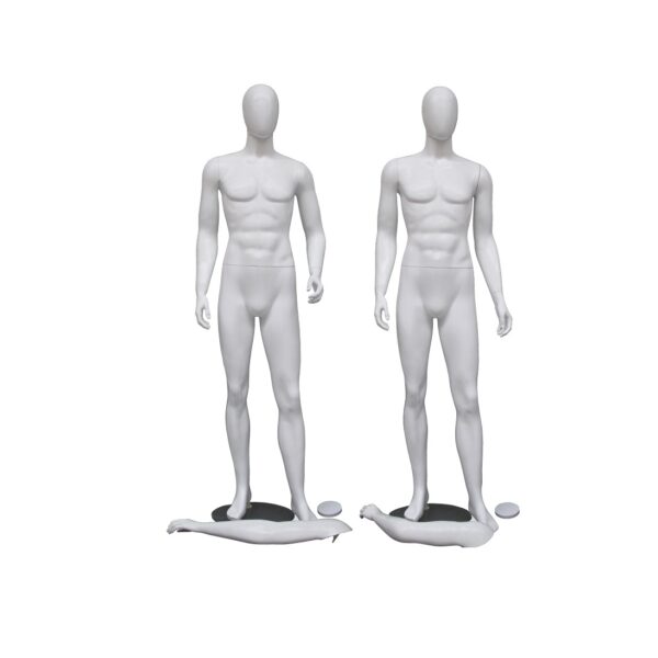 MANICHINO ASTRATTO UOMO 4 POSE BIANCO OPACO