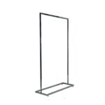 STENDER IN TUBO QUADRO BASE RETTANGOLARE CROMO CM.95