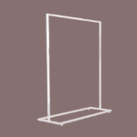 STENDER IN TUBO QUADRO BASE RETTANGOLARE BIANCO CM.125