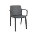 SEDIA FRESH CON BRACCIOLI  GRIGIO SCURO 17 PEZZI