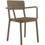 SEDIA LISBOA CON BRACCIOLI CIOCCOLATO 23 PEZZI