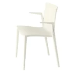 SEDIA PALAO BIANCO CON BRACCIOLI 4 PEZZI