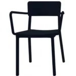 SEDIA LISBOA CON BRACCIOLI NERO 23 PEZZI