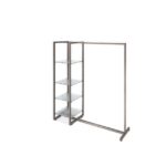 GONDOLA CENTRALE CROMATA  APPENDERIA LATERALE E 4 PIANI