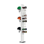 ESPOSITORE DA TERRA FISSO 10 MASCHERE DA SCI E CASCHI