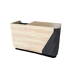 BANCO ANGOLO CURVO CANNETE’ NERO E ROVERE CM.160