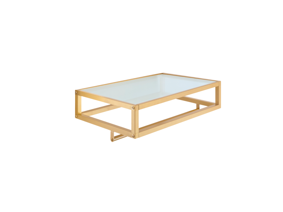ESPOSITORE UN PIANO UN APPENDERIA A PARETE ORO CM.69 - immagine 1
