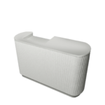 BANCO OVALE CANNETE’ BIANCO CM.160