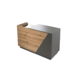 BANCO CASSA BICOLORE ROVERE / GRIGIO CM.160