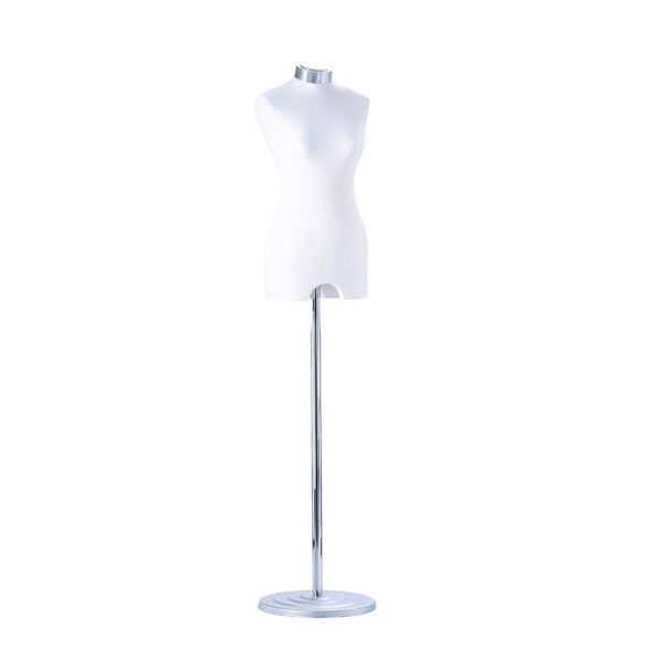BUSTO SARTORIALE BIANCO DONNA BASE COLOR ALLUMINIO