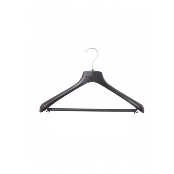 GRUCCIA APPENDIABITO CON ASTA PLASTICA NERA CM.42X3