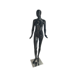 MANICHINO DONNA TESTA UOVO NERO LUCIDO